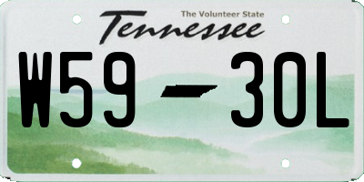 TN license plate W5930L