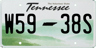TN license plate W5938S