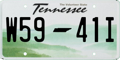 TN license plate W5941I