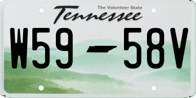 TN license plate W5958V