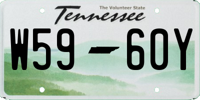 TN license plate W5960Y