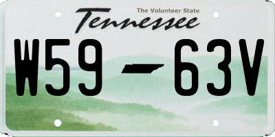 TN license plate W5963V