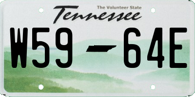 TN license plate W5964E