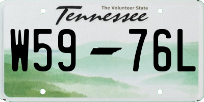 TN license plate W5976L