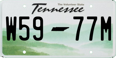 TN license plate W5977M
