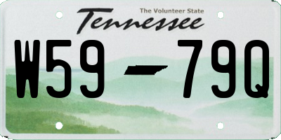 TN license plate W5979Q