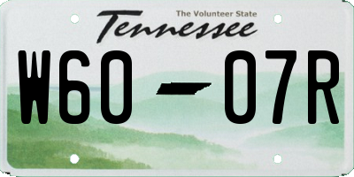 TN license plate W6007R