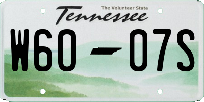 TN license plate W6007S