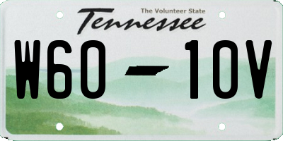 TN license plate W6010V