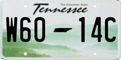 TN license plate W6014C