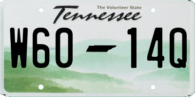 TN license plate W6014Q