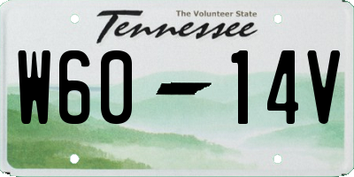 TN license plate W6014V