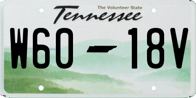 TN license plate W6018V