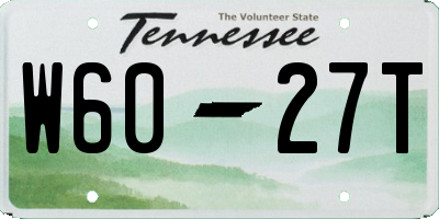 TN license plate W6027T