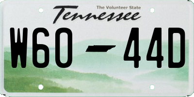 TN license plate W6044D