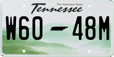 TN license plate W6048M