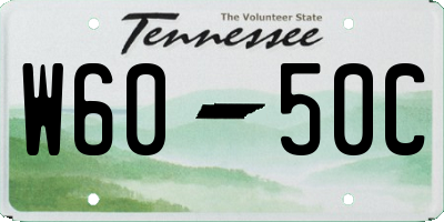 TN license plate W6050C