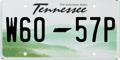 TN license plate W6057P