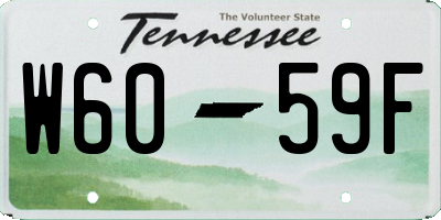 TN license plate W6059F