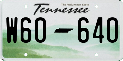 TN license plate W6064O