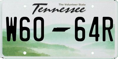 TN license plate W6064R