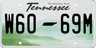TN license plate W6069M