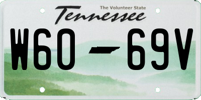 TN license plate W6069V