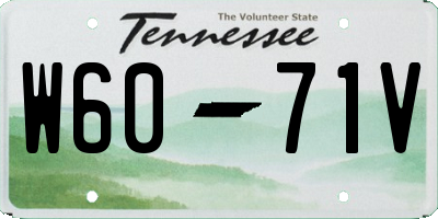 TN license plate W6071V