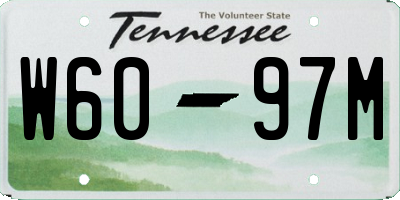 TN license plate W6097M