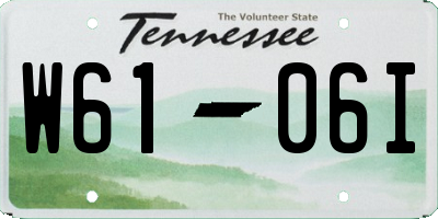 TN license plate W6106I