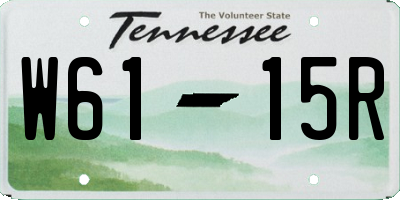 TN license plate W6115R