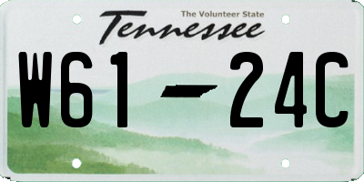 TN license plate W6124C