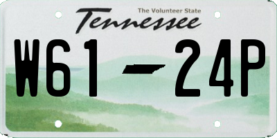 TN license plate W6124P
