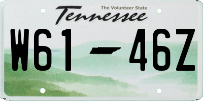 TN license plate W6146Z