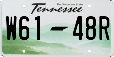TN license plate W6148R