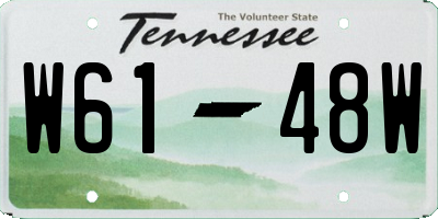 TN license plate W6148W