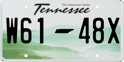 TN license plate W6148X