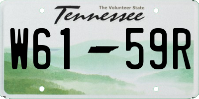 TN license plate W6159R