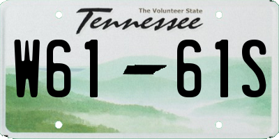 TN license plate W6161S