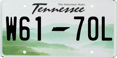 TN license plate W6170L