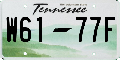 TN license plate W6177F