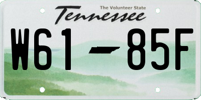 TN license plate W6185F
