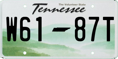 TN license plate W6187T