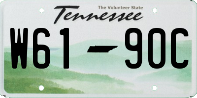 TN license plate W6190C
