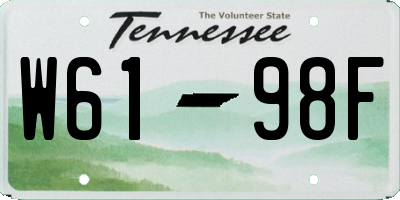 TN license plate W6198F