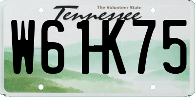 TN license plate W61K75