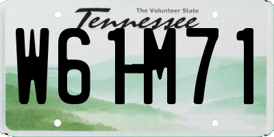 TN license plate W61M71