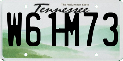 TN license plate W61M73