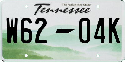 TN license plate W6204K