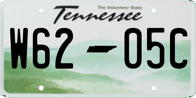 TN license plate W6205C